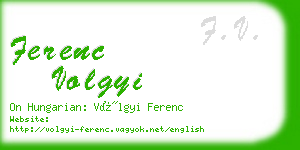 ferenc volgyi business card